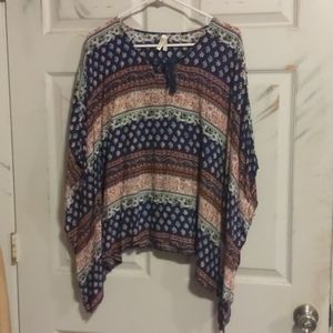 Paisley poncho style top